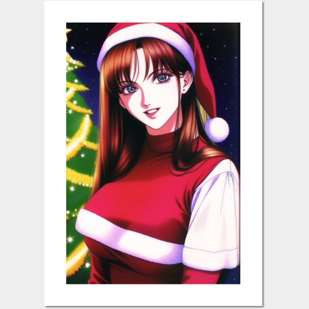 Red Cristmas Girl Wall Art by Tazlo